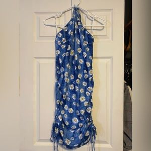Blue daisy body con dress🌼🐝